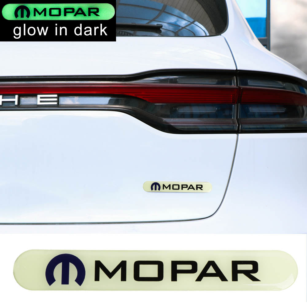 Brand New 1PCS MOPAR Glows in Dark Green Car Trunk Side Fenders Door Badge Scratch Guard Sticker