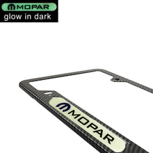 Load image into Gallery viewer, Brand New Universal 2PCS MOPAR Carbon Fiber Style Metal License Plate Frame