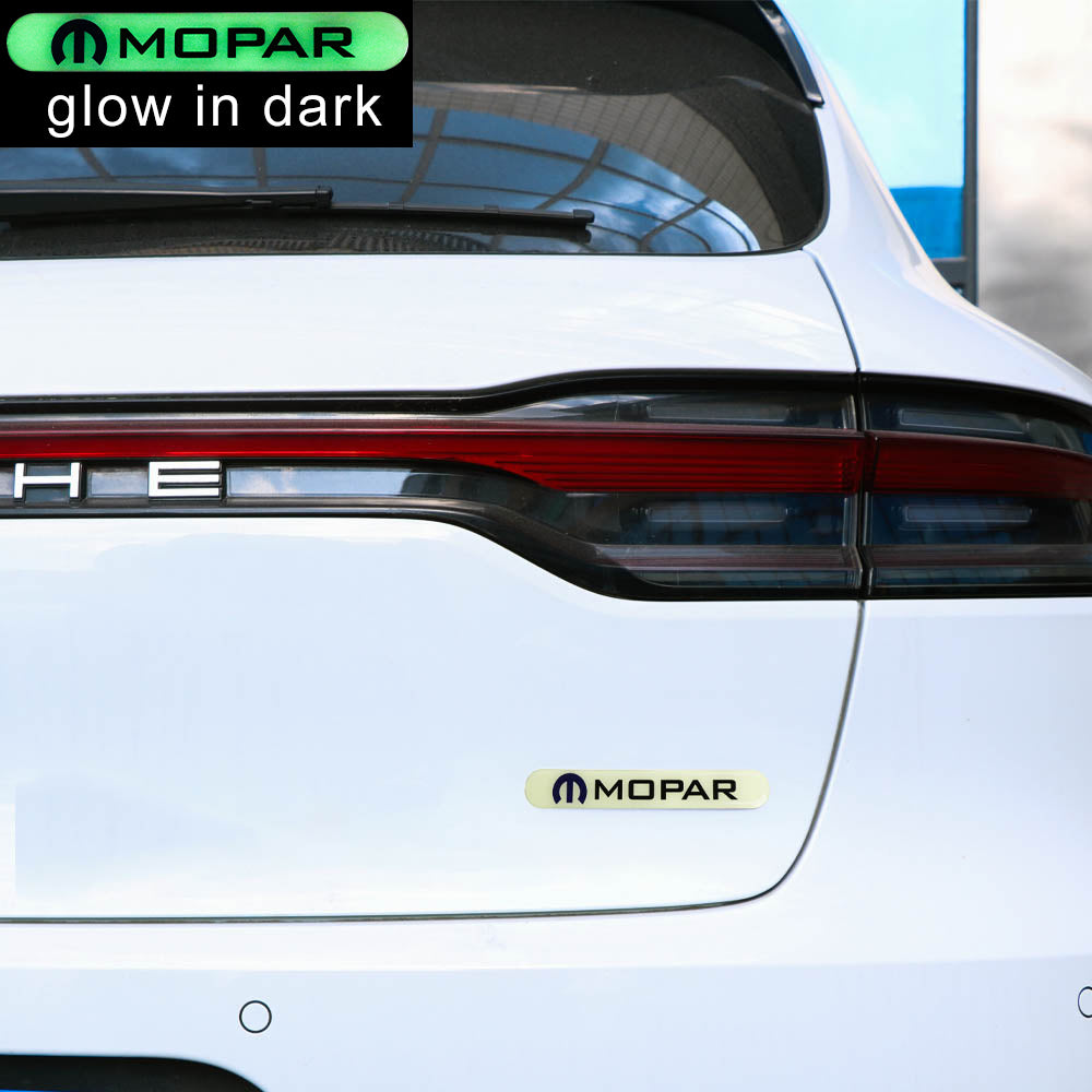 Brand New 8PCS MOPAR Glows in Dark Green Car Trunk Side Fenders Door Badge Scratch Guard Sticker