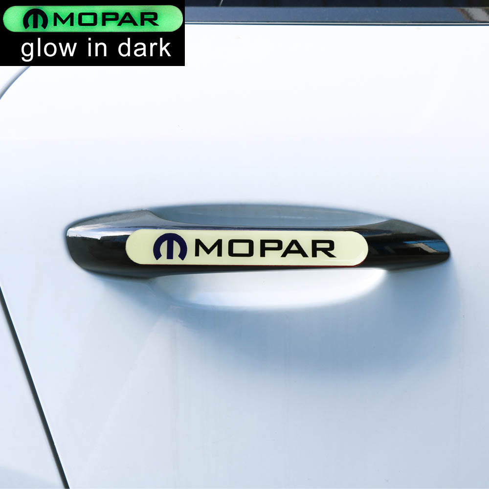 Brand New 8PCS MOPAR Glows in Dark Green Car Trunk Side Fenders Door Badge Scratch Guard Sticker