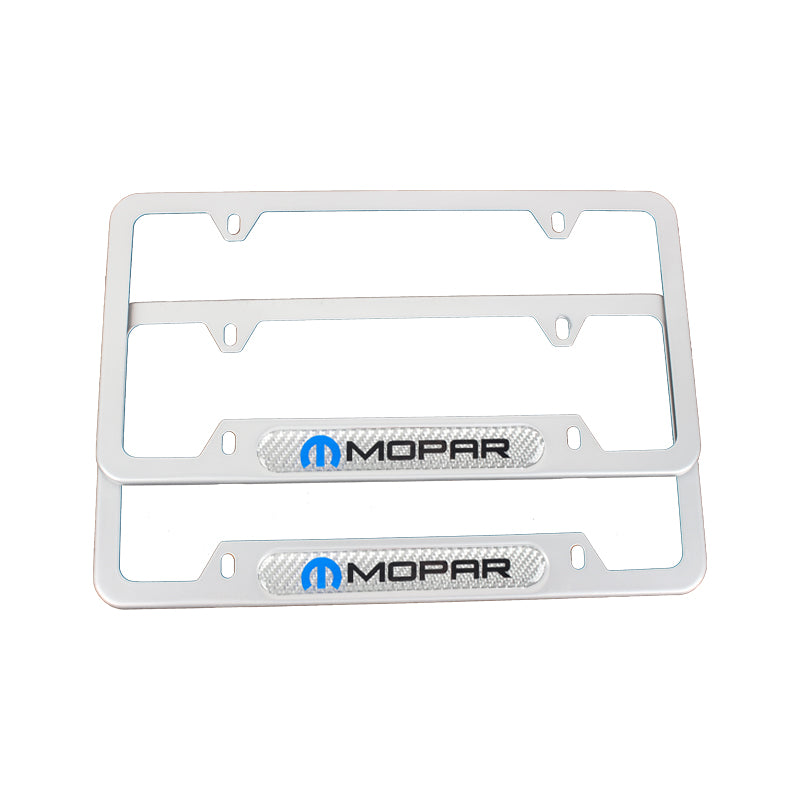 Brand New Universal 1PCS Mopar Silver Metal License Plate Frame