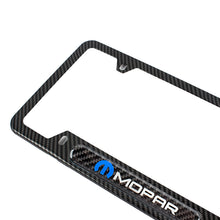 Load image into Gallery viewer, Brand New Universal 1PCS MOPAR Carbon Fiber Look Metal License Plate Frame