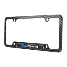 Load image into Gallery viewer, Brand New Universal 1PCS MOPAR Carbon Fiber Look Metal License Plate Frame