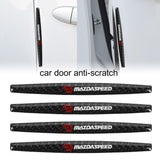 Brand New 4PCS Mazdaspeed Real Carbon Fiber Anti Scratch Badge Car Door Handle Cover Trim