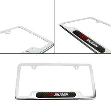 Load image into Gallery viewer, Brand New Universal 1PCS MUGEN Chrome Metal License Plate Frame