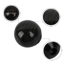 Load image into Gallery viewer, Brand New Universal Mugen Car Gear Shift Knob Round Ball Shape Black Real Carbon Fiber M8 M10 M12