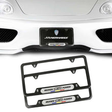 Load image into Gallery viewer, Brand New Universal 2PCS Mugen Power Carbon Fiber Look Metal License Plate Frame