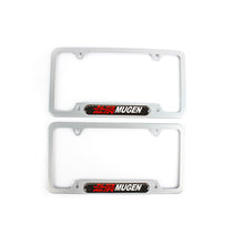 Load image into Gallery viewer, Brand New Universal 1PCS MUGEN Silver Metal License Plate Frame