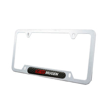 Load image into Gallery viewer, Brand New Universal 2PCS MUGEN Silver Metal License Plate Frame