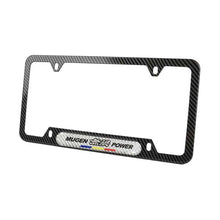 Load image into Gallery viewer, Brand New Universal 2PCS Mugen Power Carbon Fiber Look Metal License Plate Frame