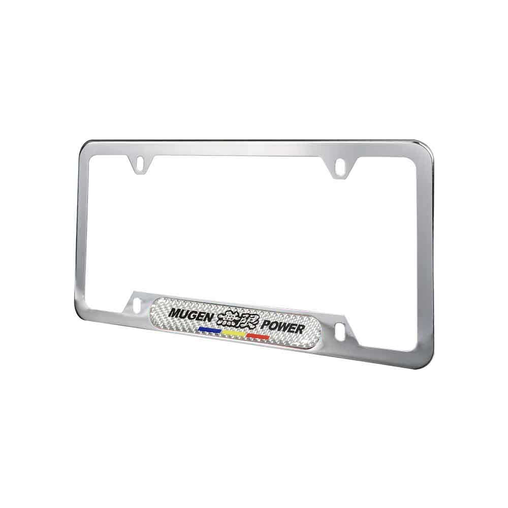 Brand New Universal 1PCS Mugen Power Chrome Metal License Plate Frame