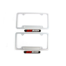 Load image into Gallery viewer, Brand New Universal 1PCS MUGEN Silver Metal License Plate Frame