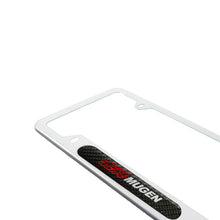 Load image into Gallery viewer, Brand New Universal 2PCS MUGEN Silver Metal License Plate Frame