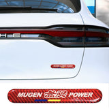 Brand New 1PCS Mugen Power Real Carbon Fiber Red Car Trunk Side Fenders Door Badge Scratch Guard Sticker