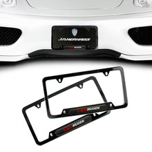 Load image into Gallery viewer, Brand New Universal 2PCS Mugen Glossy Black Metal License Plate Frame