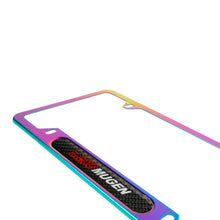 Load image into Gallery viewer, Brand New Universal 1PCS MUGEN Neo Chrome Metal License Plate Frame