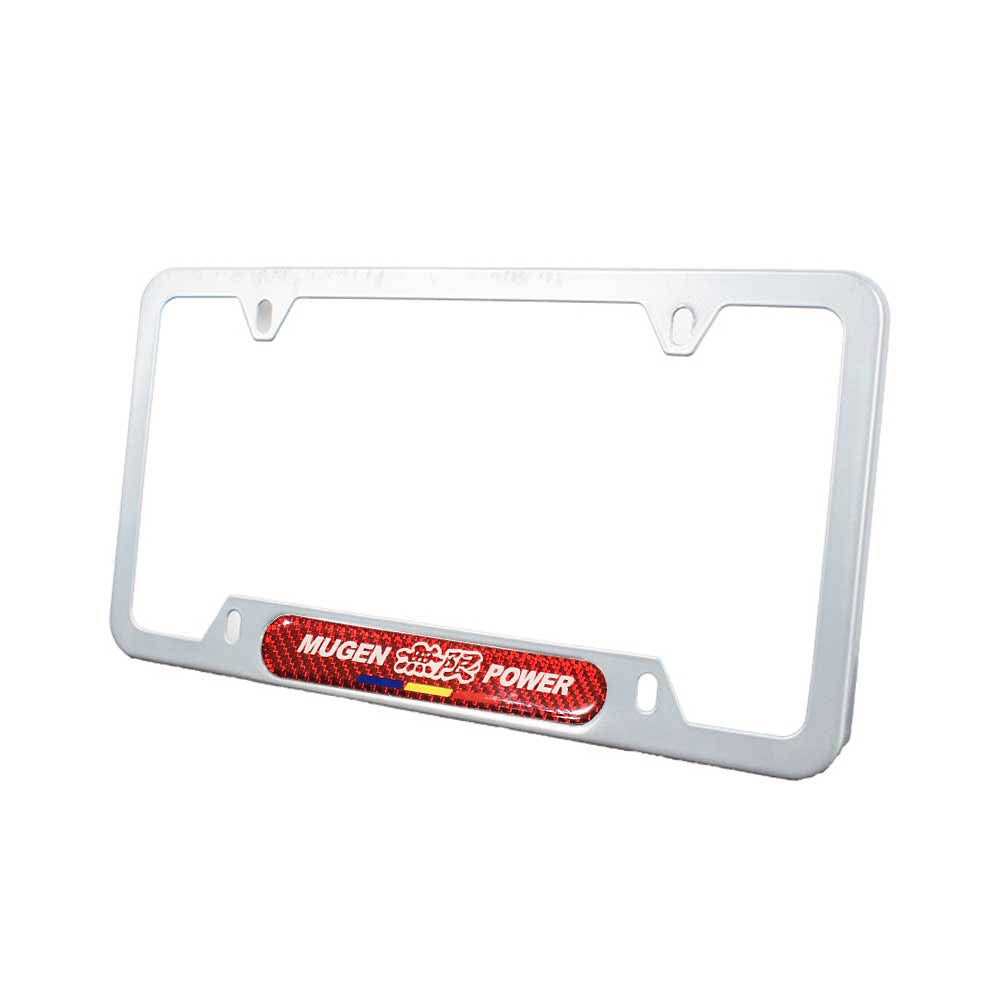 Brand New Universal 1PCS Mugen Power Chrome Metal License Plate Frame