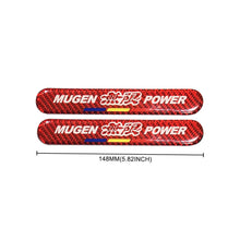 Load image into Gallery viewer, Brand New 2PCS Mugen Power Real Carbon Fiber Red Car Trunk Side Fenders Door Badge Scratch Guard Sticker