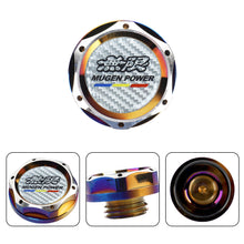 Load image into Gallery viewer, Brand New Jdm Mugen Power Burnt Blue Engine Oil Cap With Real Carbon Fiber Mugen Power Sticker Emblem For Honda / Acura