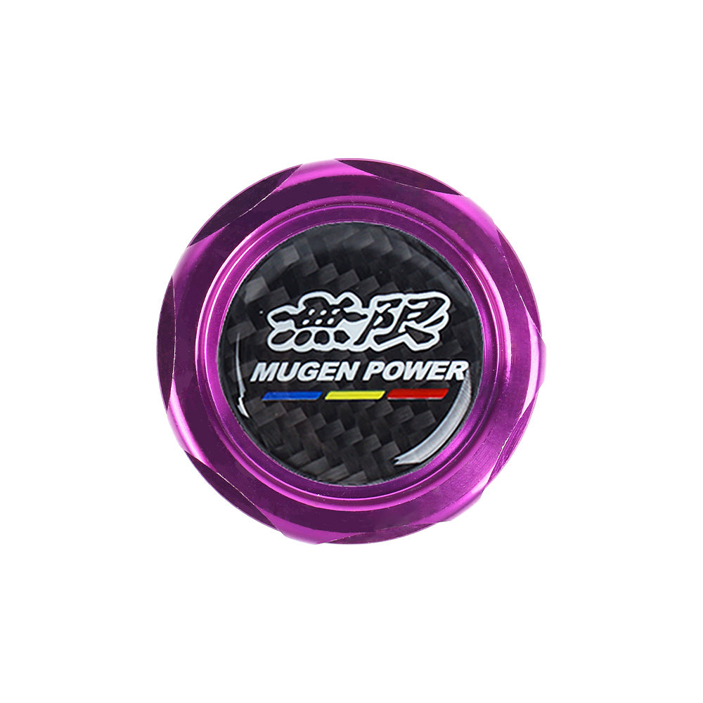 Brand New Mugen Purple Engine Oil Cap With Real Carbon Fiber Mugen Sticker Emblem For Honda / Acura