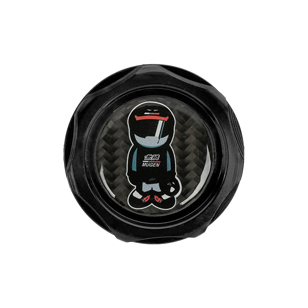 Brand New Mugen Racer Black Engine Oil Cap With Real Carbon Fiber Mugen Racer Sticker Emblem For Honda / Acura