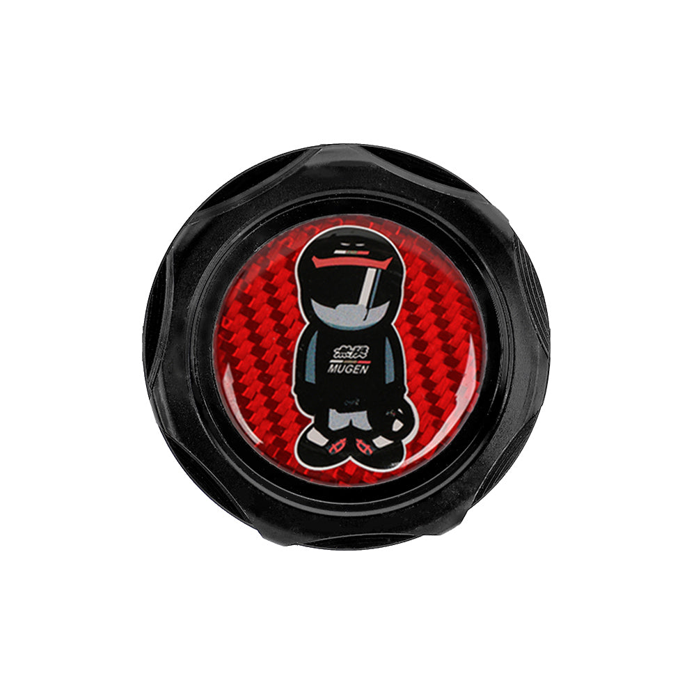 Brand New Mugen Racer Black Engine Oil Cap With Real Carbon Fiber Mugen Racer Sticker Emblem For Honda / Acura