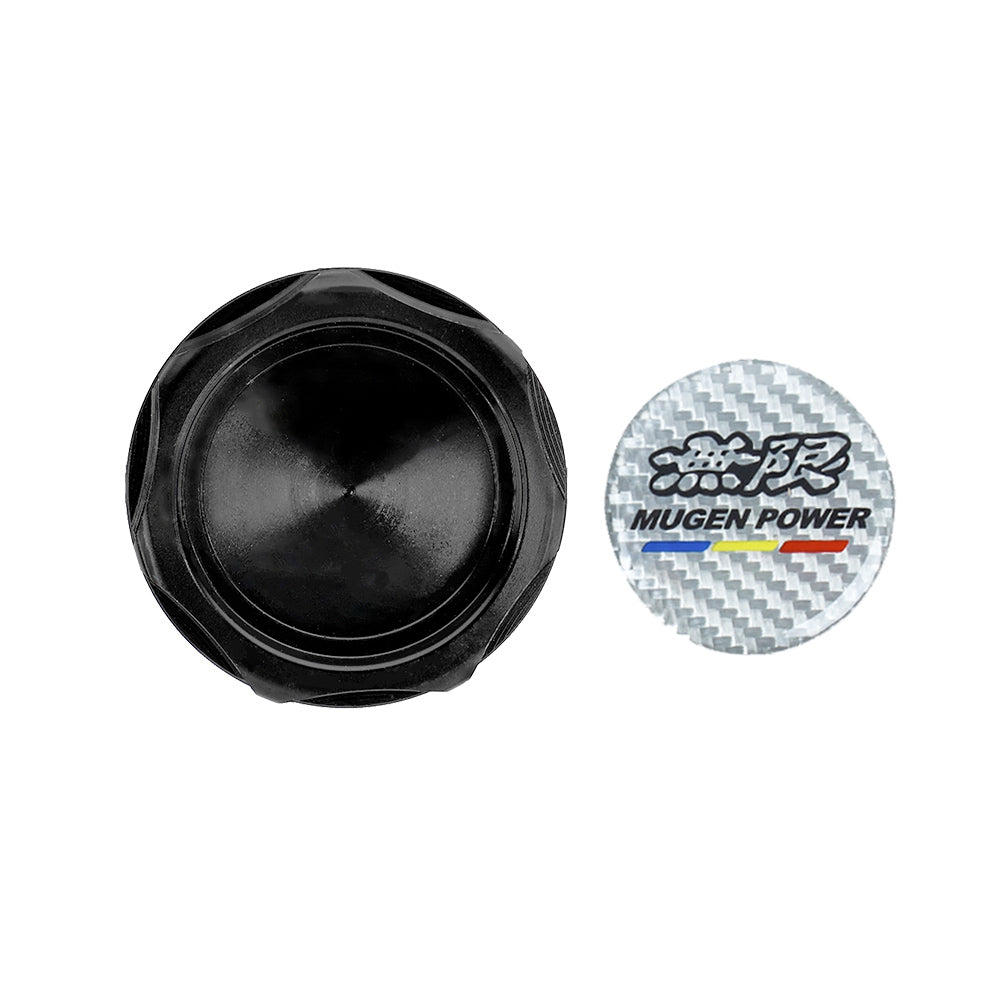 Brand New Mugen Power Black Engine Oil Cap With Real Carbon Fiber Mugen Power Sticker Emblem For Honda / Acura