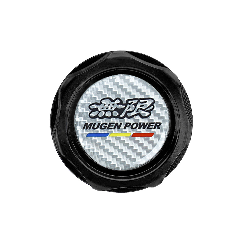 Brand New Mugen Power Black Engine Oil Cap With Real Carbon Fiber Mugen Power Sticker Emblem For Honda / Acura