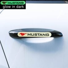 Load image into Gallery viewer, Brand New 2PCS FORD MUSTANG Glows in Dark Green Car Trunk Side Fenders Door Badge Scratch Guard Sticker