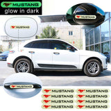 Brand New 8PCS FORD MUSTANG Glows in Dark Green Car Trunk Side Fenders Door Badge Scratch Guard Sticker