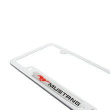 Load image into Gallery viewer, Brand New Universal 2PCS Mustang Silver Metal License Plate Frame