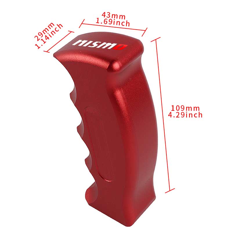 Brand New Nismo Universal Red Aluminum Slotted Pistol Grip Handle Manual Gear Shift Knob Shifter M8 M10 M12