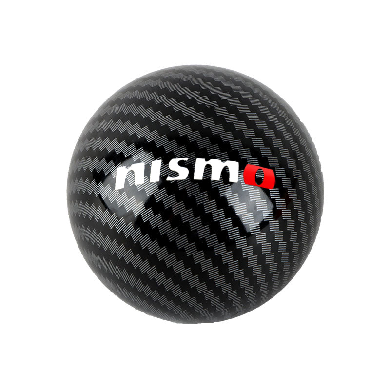 BRAND NEW UNIVERSAL NISMO JDM Aluminum Carbon Fiber Style Round Ball Manual Gear Stick Shift Knob Universal M8 M10 M12