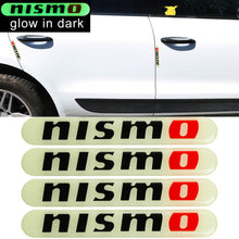 Load image into Gallery viewer, Brand New 4PCS NISMO Glows in Dark Green Car Trunk Side Fenders Door Badge Scratch Guard Sticker