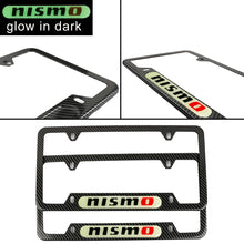 Load image into Gallery viewer, Brand New Universal 2PCS NISMO Carbon Fiber Style Metal License Plate Frame