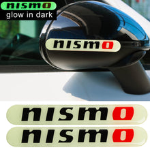 Load image into Gallery viewer, Brand New 2PCS NISMO Glows in Dark Green Car Trunk Side Fenders Door Badge Scratch Guard Sticker