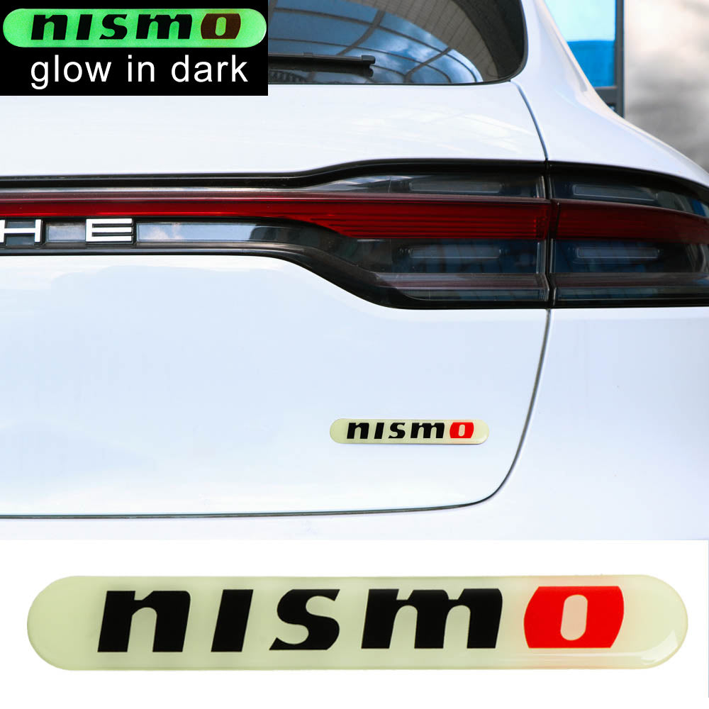 Brand New 1PCS NISMO Glows in Dark Green Car Trunk Side Fenders Door Badge Scratch Guard Sticker