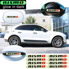 Load image into Gallery viewer, Brand New 8PCS NISMO Glows in Dark Green Car Trunk Side Fenders Door Badge Scratch Guard Sticker