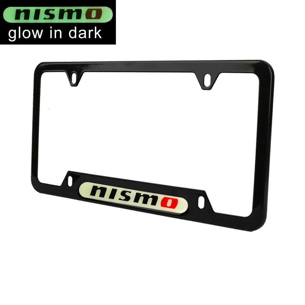 Brand New Universal 2PCS NISMO Black Metal License Plate Frame