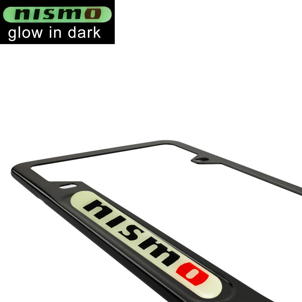 Brand New Universal 2PCS NISMO Black Metal License Plate Frame