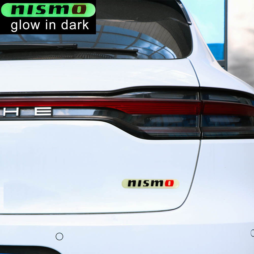 Brand New 1PCS NISMO Glows in Dark Green Car Trunk Side Fenders Door Badge Scratch Guard Sticker