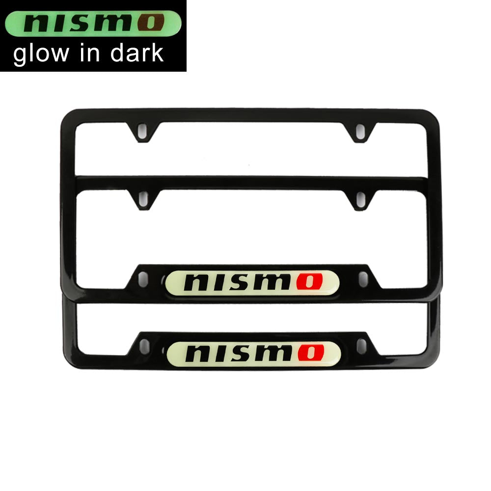 Brand New Universal 2PCS NISMO Black Metal License Plate Frame