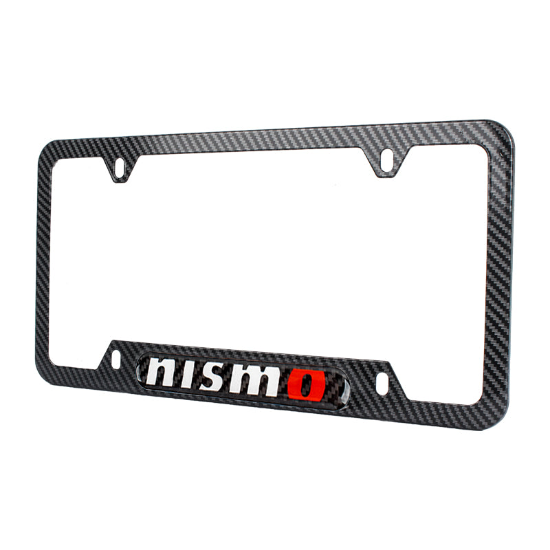 Brand New Universal 1PCS Nismo Carbon Fiber Look Metal License Plate Frame