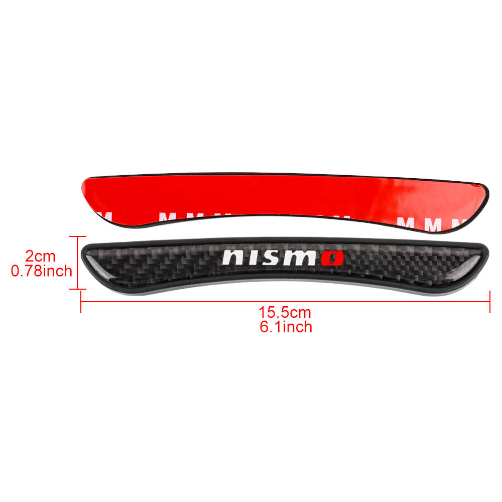 Brand New 4PCS Nismo Real Carbon Fiber Anti Scratch Badge Car Door Handle Cover Trim