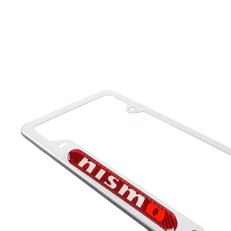 Brand New Universal 1PCS Nismo Silver Metal License Plate Frame