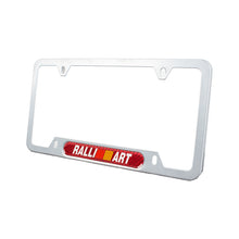 Load image into Gallery viewer, Brand New Universal 2PCS Ralliart Silver Metal License Plate Frame