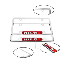 Load image into Gallery viewer, Brand New Universal 2PCS NISMO Chrome Metal License Plate Frame