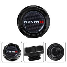 Load image into Gallery viewer, Brand New Nismo Black Engine Oil Cap With Real Carbon Fiber Nismo Sticker Emblem For Nissan