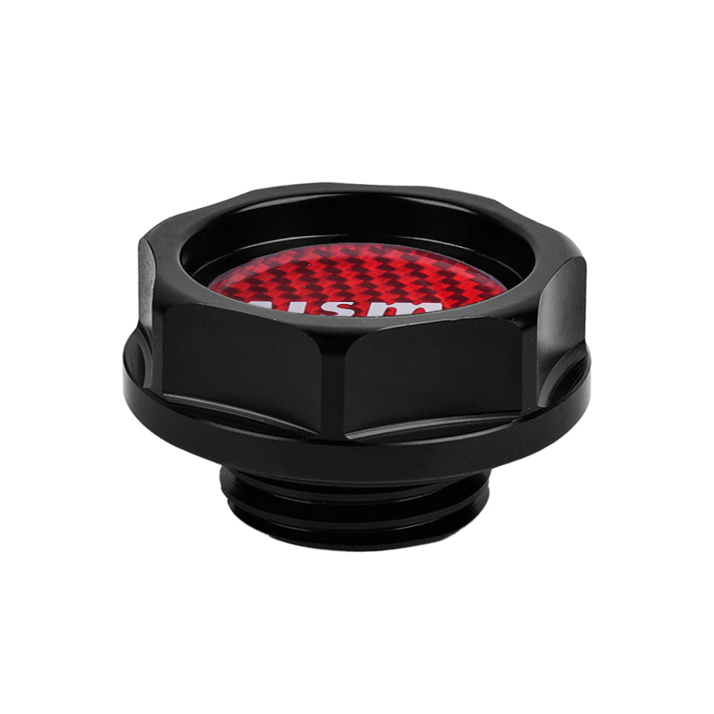 Brand New Nismo Black Engine Oil Cap With Real Carbon Fiber Nismo Sticker Emblem For Nissan