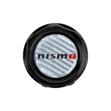 Load image into Gallery viewer, Brand New Nismo Black Engine Oil Cap With Real Carbon Fiber Nismo Sticker Emblem For Nissan